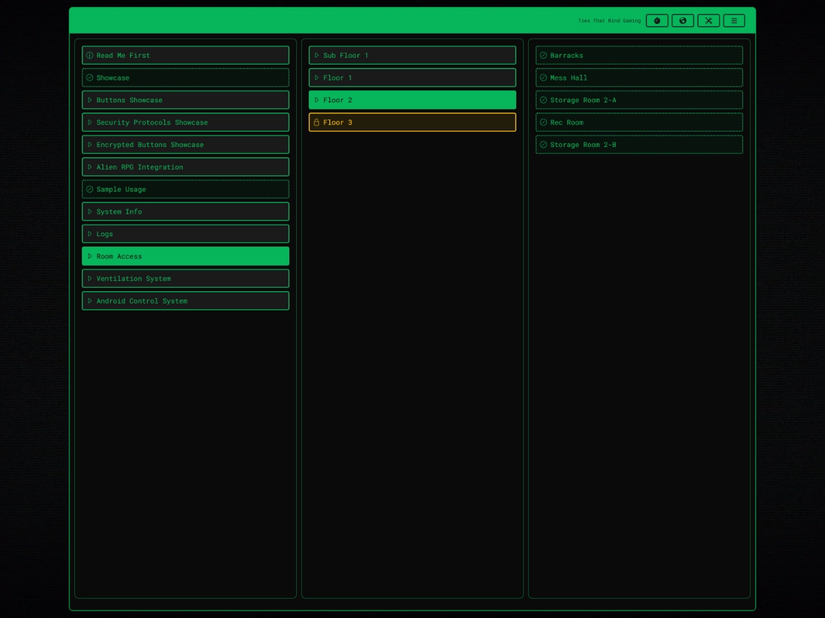 Room access floor navigation with a locked floor and unlockable rooms
